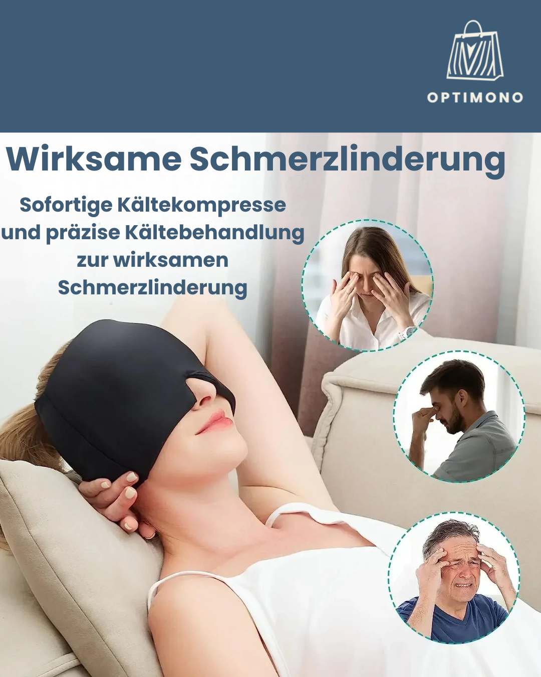 TheraFreezy-Kopfschmerz/Migräne Maske